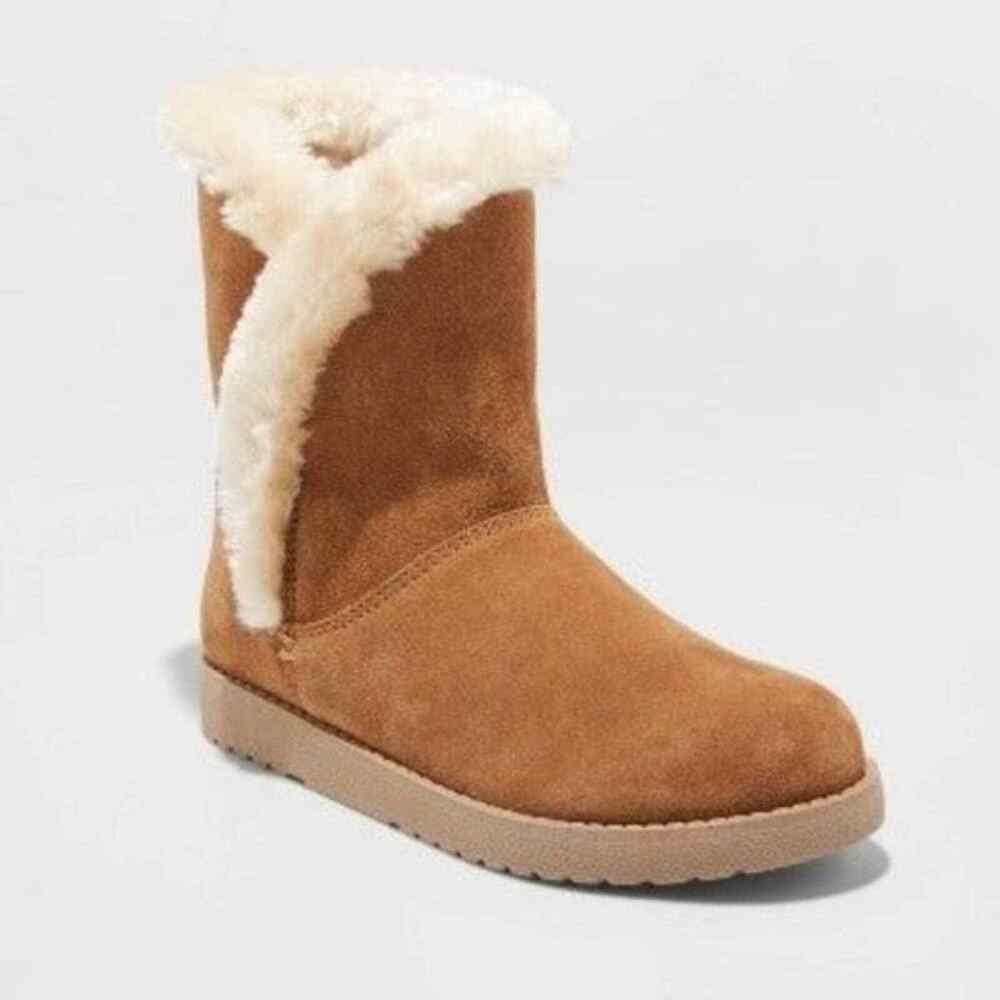 NWT Sz 7 Genuine Suede DANIAH Universal Thread Mid-Calf Boots